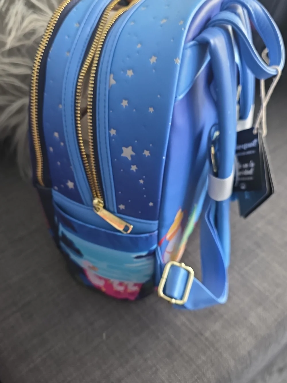 Loungefly Hard Tag Blue Lilo & Stitch Camping Mini Backpack